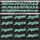 Custom Black White-Kelly Green Japanese Wave Authentic Baseball Jersey
