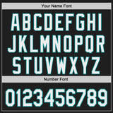Custom Black White-Teal Japanese Wave Authentic Baseball Jersey