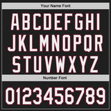 Custom Black White-Crimson Japanese Wave Authentic Baseball Jersey