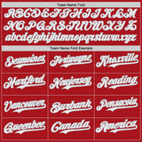 Custom Red White-Gray Japanese Wave Authentic Baseball Jersey