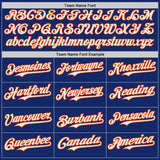 Custom Royal White-Orange Japanese Wave Authentic Baseball Jersey