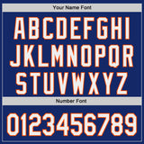 Custom Royal White-Orange Japanese Wave Authentic Baseball Jersey