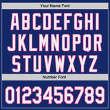 Custom Royal White-Pink Japanese Wave Authentic Baseball Jersey
