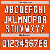 Custom Orange White-Navy Japanese Wave Authentic Baseball Jersey