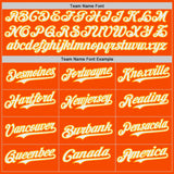 Custom Orange White-Gold Japanese Wave Authentic Baseball Jersey