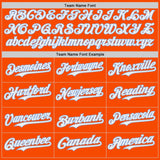Custom Orange White-Light Blue Japanese Wave Authentic Baseball Jersey