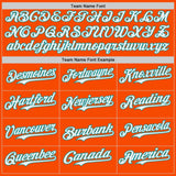 Custom Orange White-Teal Japanese Wave Authentic Baseball Jersey