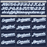 Custom Navy White-Light Blue Japanese Wave Authentic Baseball Jersey