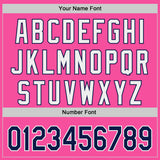 Custom Pink Navy-White Japanese Wave Authentic Baseball Jersey