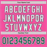 Custom Pink Kelly Green-White Japanese Wave Authentic Baseball Jersey