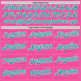Custom Pink Teal-White Japanese Wave Authentic Baseball Jersey