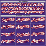 Custom Purple White-Red Japanese Wave Authentic Baseball Jersey