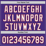 Custom Purple White-Red Japanese Wave Authentic Baseball Jersey