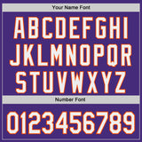 Custom Purple White-Orange Japanese Wave Authentic Baseball Jersey