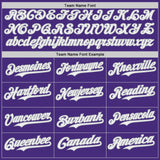 Custom Purple White-Gray Japanese Wave Authentic Baseball Jersey