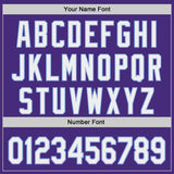 Custom Purple White-Light Blue Japanese Wave Authentic Baseball Jersey