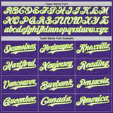 Custom Purple White-Neon Green Japanese Wave Authentic Baseball Jersey