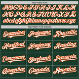 Custom Green White-Orange Japanese Wave Authentic Baseball Jersey