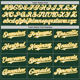 Custom Green White-Gold Japanese Wave Authentic Baseball Jersey