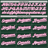 Custom Green White-Pink Japanese Wave Authentic Baseball Jersey