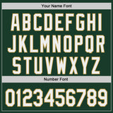 Custom Green White-Old Gold Japanese Wave Authentic Baseball Jersey