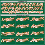 Custom Kelly Green White-Orange Japanese Wave Authentic Baseball Jersey