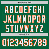 Custom Kelly Green White-Orange Japanese Wave Authentic Baseball Jersey