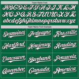 Custom Kelly Green White-Black Japanese Wave Authentic Baseball Jersey