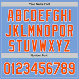Custom Light Blue Orange-White Japanese Wave Authentic Baseball Jersey