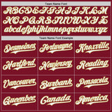 Custom Crimson White-Old Gold Japanese Wave Authentic Baseball Jersey