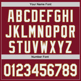 Custom Crimson White-Old Gold Japanese Wave Authentic Baseball Jersey