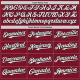 Custom Crimson White-Black Japanese Wave Authentic Baseball Jersey