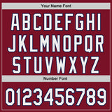 Custom Crimson White-Navy Japanese Wave Authentic Baseball Jersey