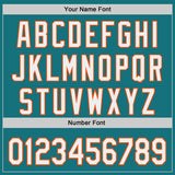 Custom Teal White-Orange Japanese Wave Authentic Baseball Jersey