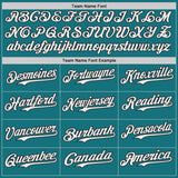 Custom Teal White-Black Japanese Wave Authentic Baseball Jersey