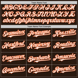 Custom Brown White-Orange Japanese Wave Authentic Baseball Jersey