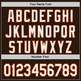 Custom Brown White-Orange Japanese Wave Authentic Baseball Jersey