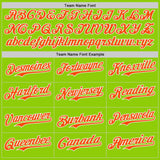 Custom Neon Green Orange-White Japanese Wave Authentic Baseball Jersey