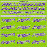 Custom Neon Green Purple-White Japanese Wave Authentic Baseball Jersey