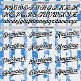 Custom White Black-Light Blue Stripe Argentina Style Authentic Baseball Jersey