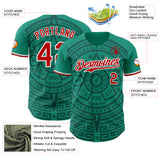 Custom Green Red-White Mexico Style Authentic Baseball Jersey