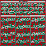 Custom Red White-Kelly Green Mexico Style Authentic Baseball Jersey