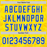 Custom Yellow Thunder Blue-White Colombia Style Authentic Baseball Jersey