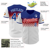 Custom Royal Red-White Colombia Style Authentic Baseball Jersey