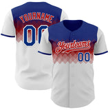 Custom Royal Red-White Colombia Style Authentic Baseball Jersey