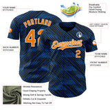 Custom Black Bay Orange Royal-White France Style Authentic Baseball Jersey
