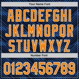 Custom Black Bay Orange Royal-White France Style Authentic Baseball Jersey