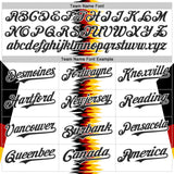Custom White Black Red-Yellow Germany Style Authentic Baseball Jersey