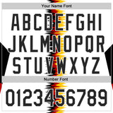 Custom White Black Red-Yellow Germany Style Authentic Baseball Jersey
