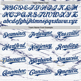 Custom White-US Navy Blue Italy Style Authentic Baseball Jersey